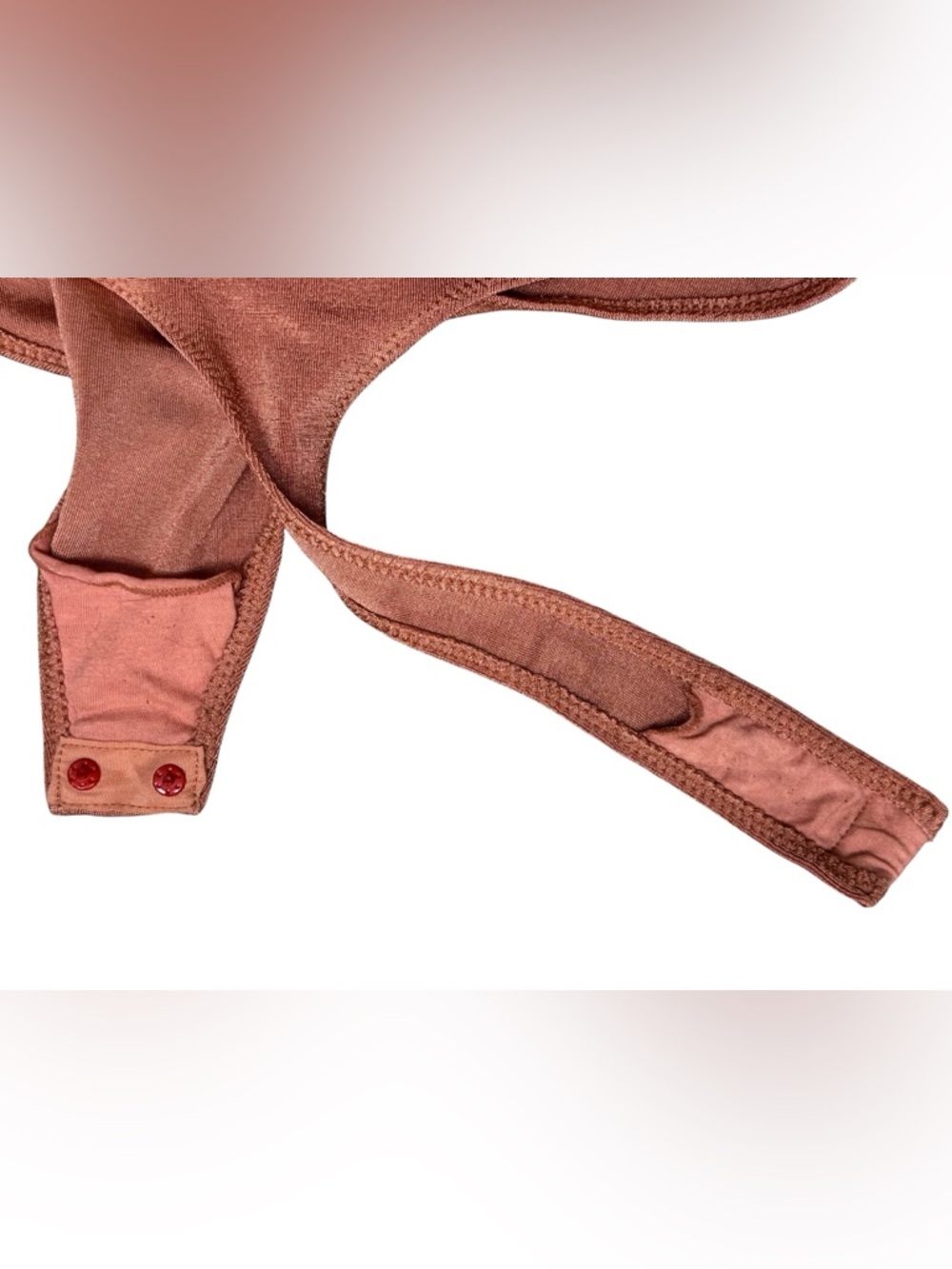 Intimately Free People Turnt Long Sleeve Thong Bodysuit, Ginger Spice, M - Picture 7 of 11